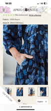 Load image into Gallery viewer, April Cornell Jacobean Dress Navy
