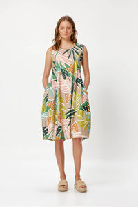 Valia Gracie Dress Cayman Print