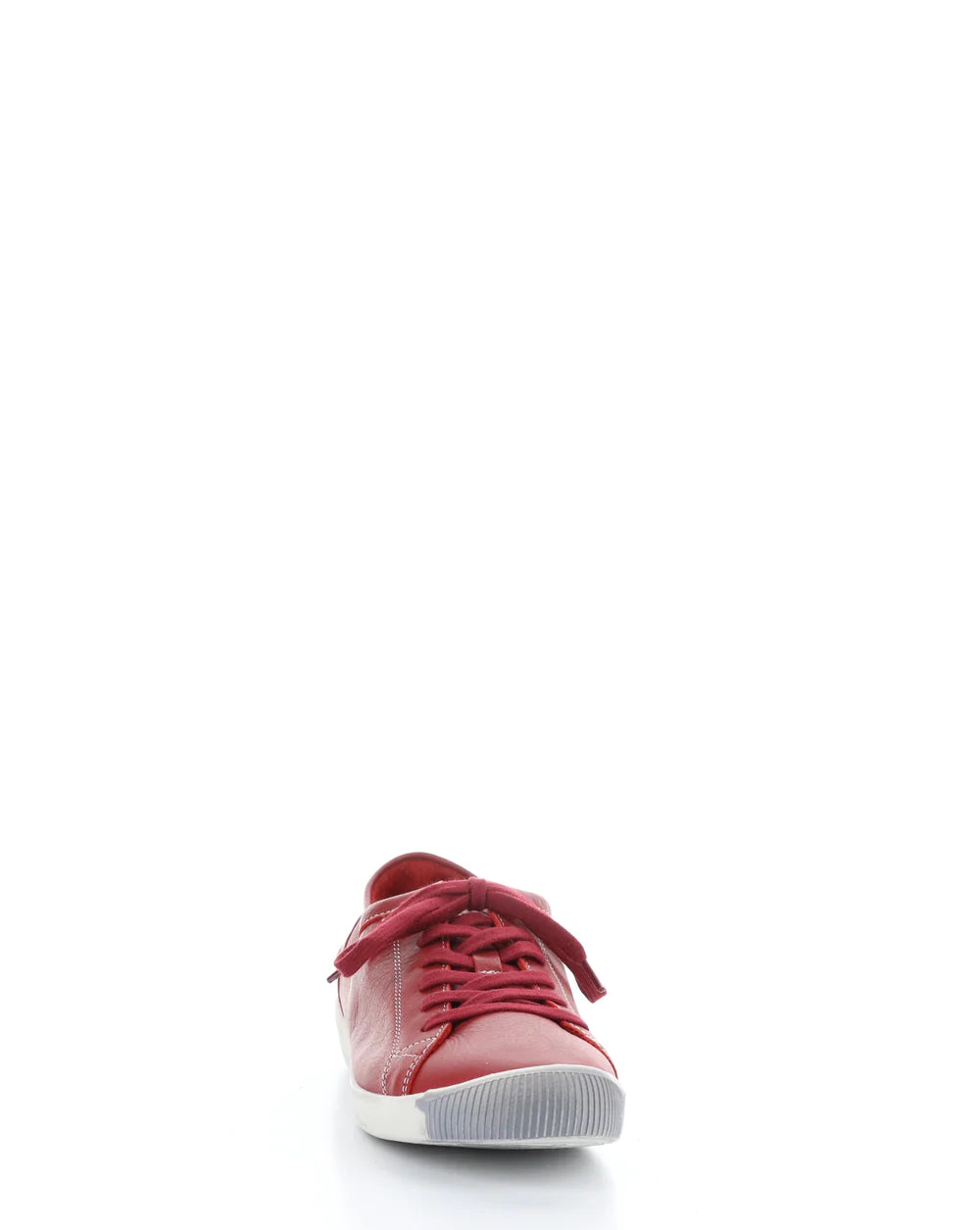 Softinos Isla Smooth Red Lace Up Trainers.