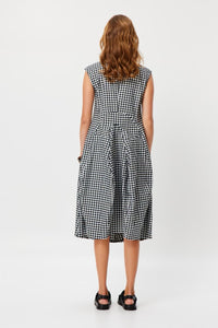 Valia Diva Dress Black White Check