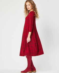 Valia Florentina Dress Red