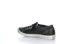 Load image into Gallery viewer, Softinos Isla Smooth Black Lace Up Trainers.
