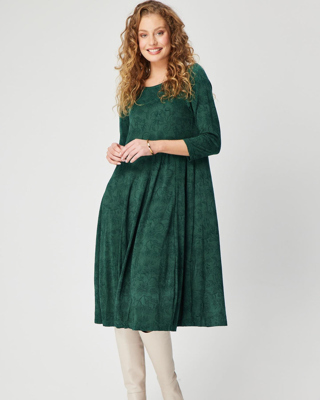 Valia Florentina Dress Green