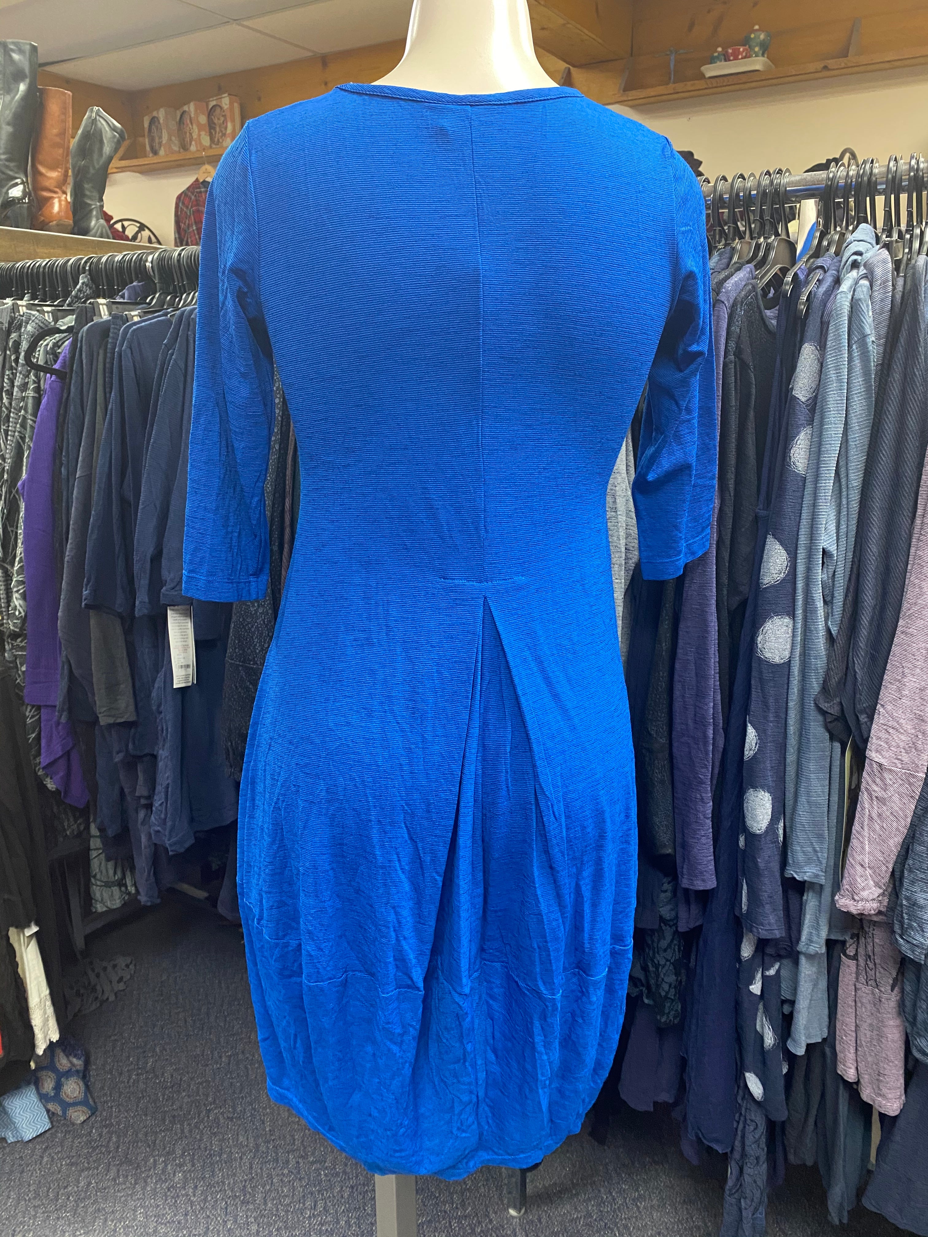 Valia Clothing Australian Ultrafine Merino Rachel Dress Vivid Blue