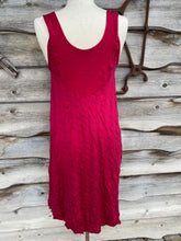 Load image into Gallery viewer, EVELINE STREET ONE SIZE MERINO JACQUARD SWING DRESS TUNIC-VALENTINO RED CHEVRONS
