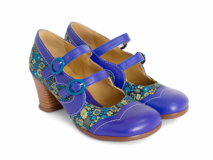 John Fluevog Marcello Blue Floral