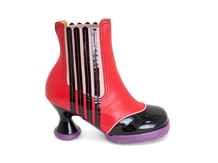 John Fluevog Mini Maple-Red/Black/Pink