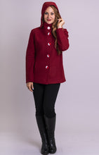 Load image into Gallery viewer, Blue Sky Boiled Merino Wool Coat-Red
