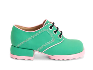 FLUEVOG CATRIN LACE UP GREEN