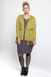 Valia Clothing Ultra Soft Merino Wool Long Weekend Cardigan Moss