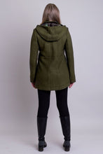 Load image into Gallery viewer, Blue Sky Olive Pea Coat
