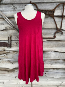 EVELINE STREET ONE SIZE MERINO ULTRA SOFT SWING DRESS TUNIC-VALENTINO RED