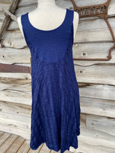 Load image into Gallery viewer, EVELINE STREET ONE SIZE MERINO JACQUARD SWING DRESS TUNIC-I GOT THE NAVY BLUES THE BIG OHH
