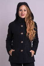 Load image into Gallery viewer, Blue Sky Boiled Merino Wool Coat-Black
