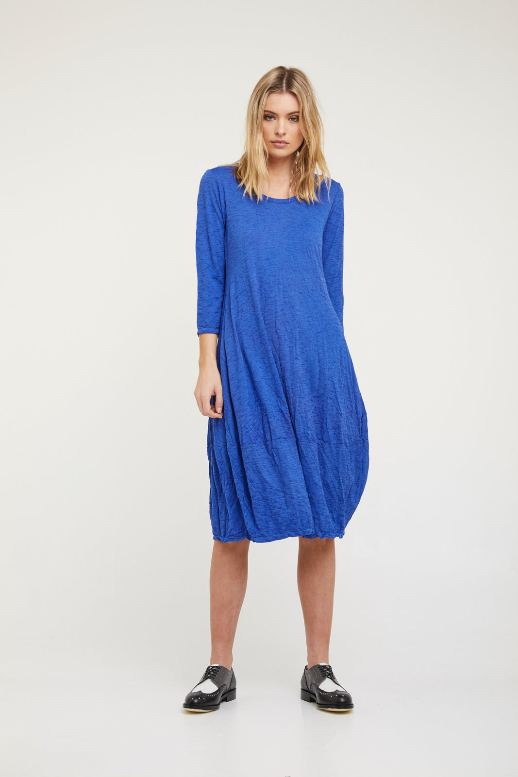 Valia Clothing Australian Ultrafine Merino Rachel Dress Vivid Blue