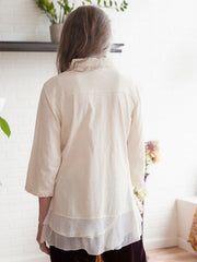 April Cornell Nostalgia Blouse Plus Size Cream