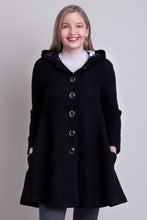 Load image into Gallery viewer, Blue Sky Boiled Wool Swing Coat-Black
