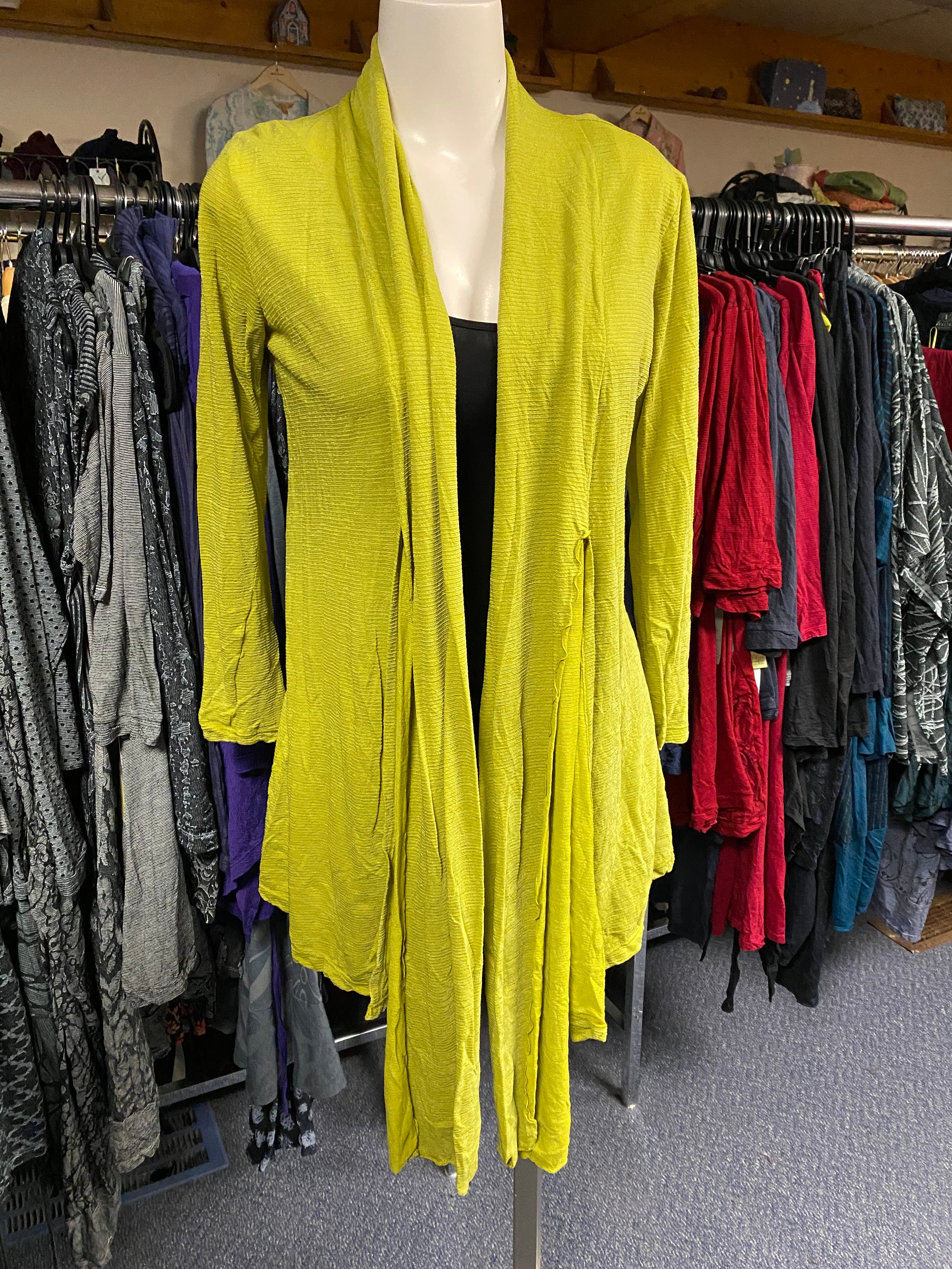 Valia Clothing Ultra Soft Merino Wool Three Ways Cardigan Moss