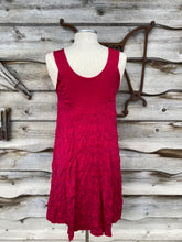 Load image into Gallery viewer, EVELINE STREET ONE SIZE MERINO JACQUARD SWING DRESS TUNIC-VALENTINO RED TRIPLE BUBBLES
