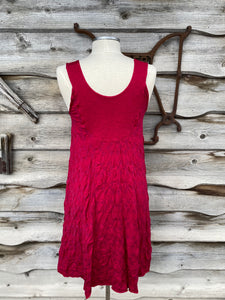 EVELINE STREET ONE SIZE MERINO JACQUARD SWING DRESS TUNIC-VALENTINO RED TRIPLE BUBBLES