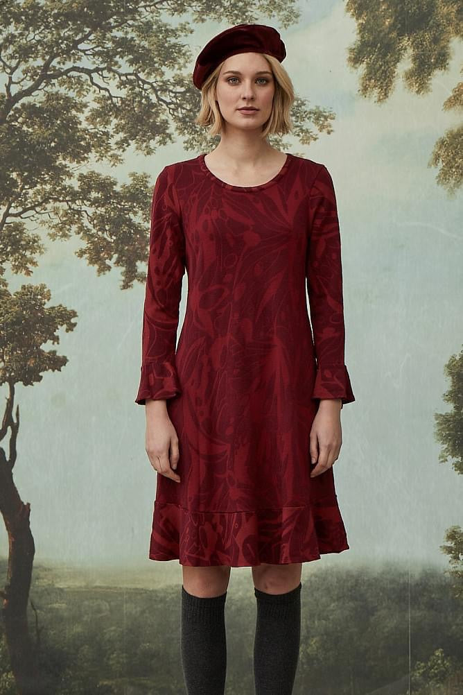 Valia Clothing Merino Zelda Dress Merlot