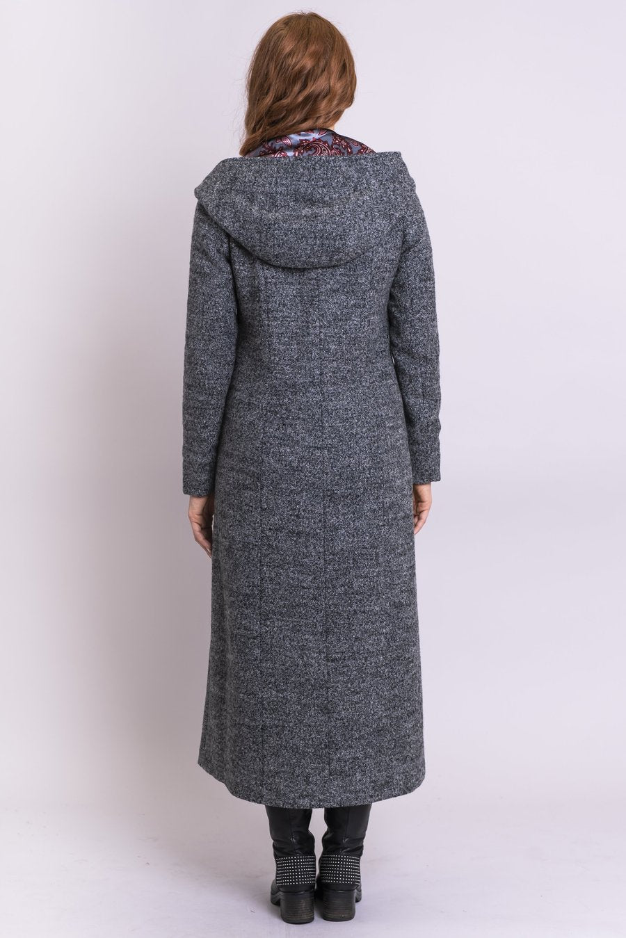 Blue Sky Long Coat-Light Grey Marle