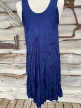 Load image into Gallery viewer, EVELINE STREET ONE SIZE MERINO JACQUARD SWING DRESS TUNIC-I GOT THE NAVY BLUES THE TRIPLETS OF BELLEVILLE
