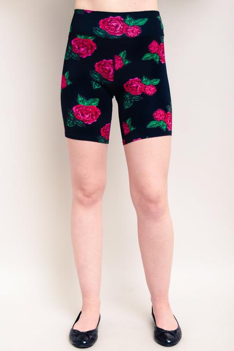 Blue Sky Bamboo Shorts Red Rosie