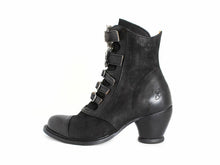 Load image into Gallery viewer, Fluevog East End Lakewood Buckled Ankle Boots Black no
