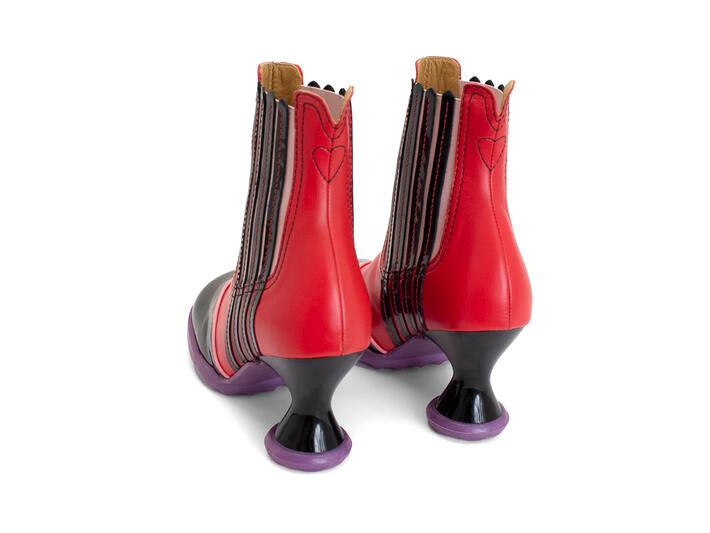 John Fluevog Mini Maple-Red/Black/Pink