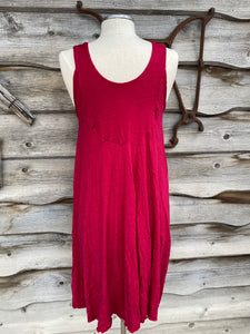 EVELINE STREET ONE SIZE MERINO JACQUARD SWING DRESS TUNIC-VALENTINO RED TRUE LOVE