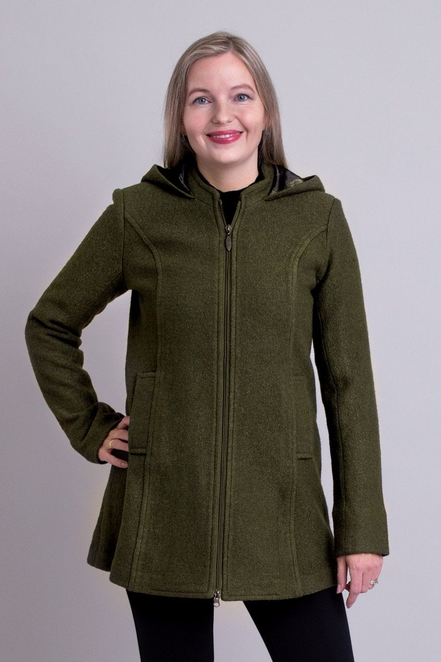 Blue Sky Olive Pea Coat