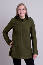 Load image into Gallery viewer, Blue Sky Olive Pea Coat
