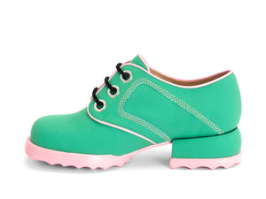 FLUEVOG CATRIN LACE UP GREEN