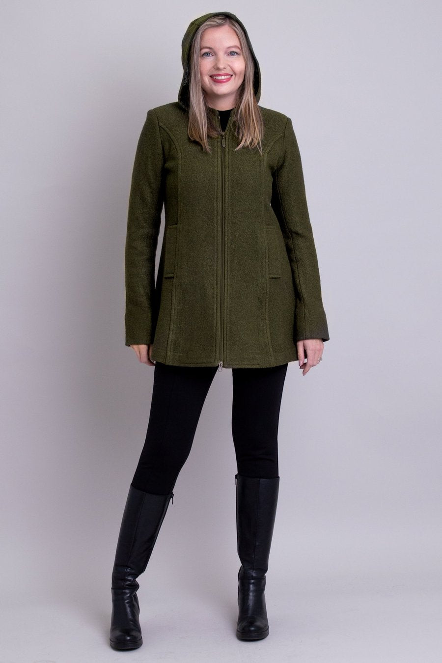 Blue Sky Olive Pea Coat