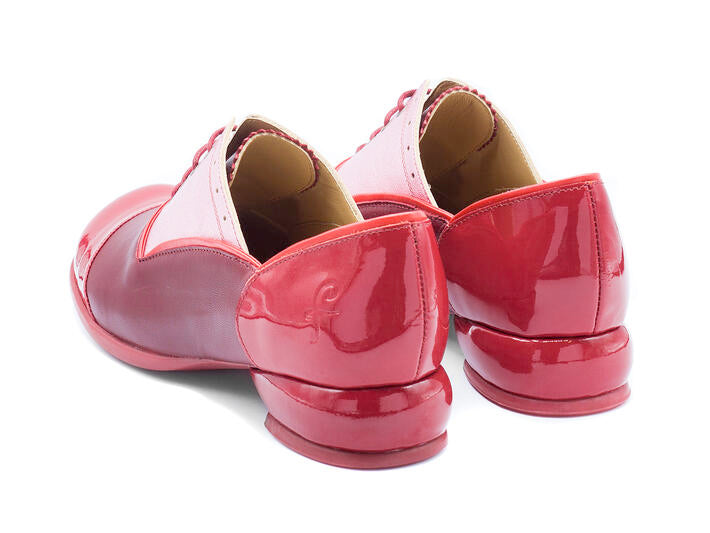 Fluevog Fellowship Darby Red/Pink