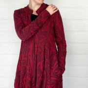 Valia Clothing Merino Zelda Jacket Merlot Ultrafine Merino Wool