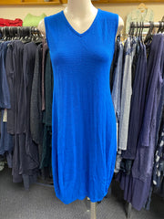 Valia Clothing Australian Ultrafine Merino- Bubbly Dress Vivid Blue