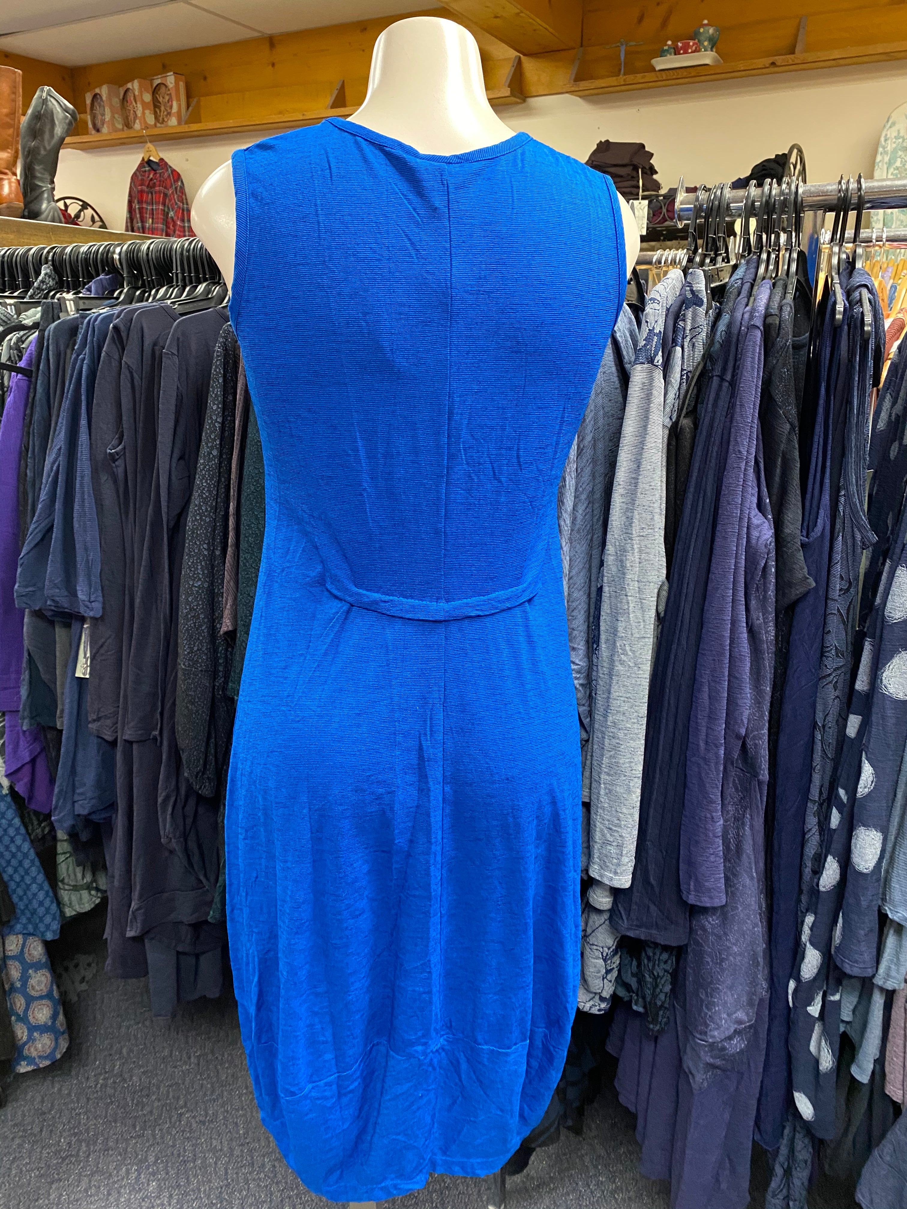 Valia Clothing Australian Ultrafine Merino- Bubbly Dress Vivid Blue