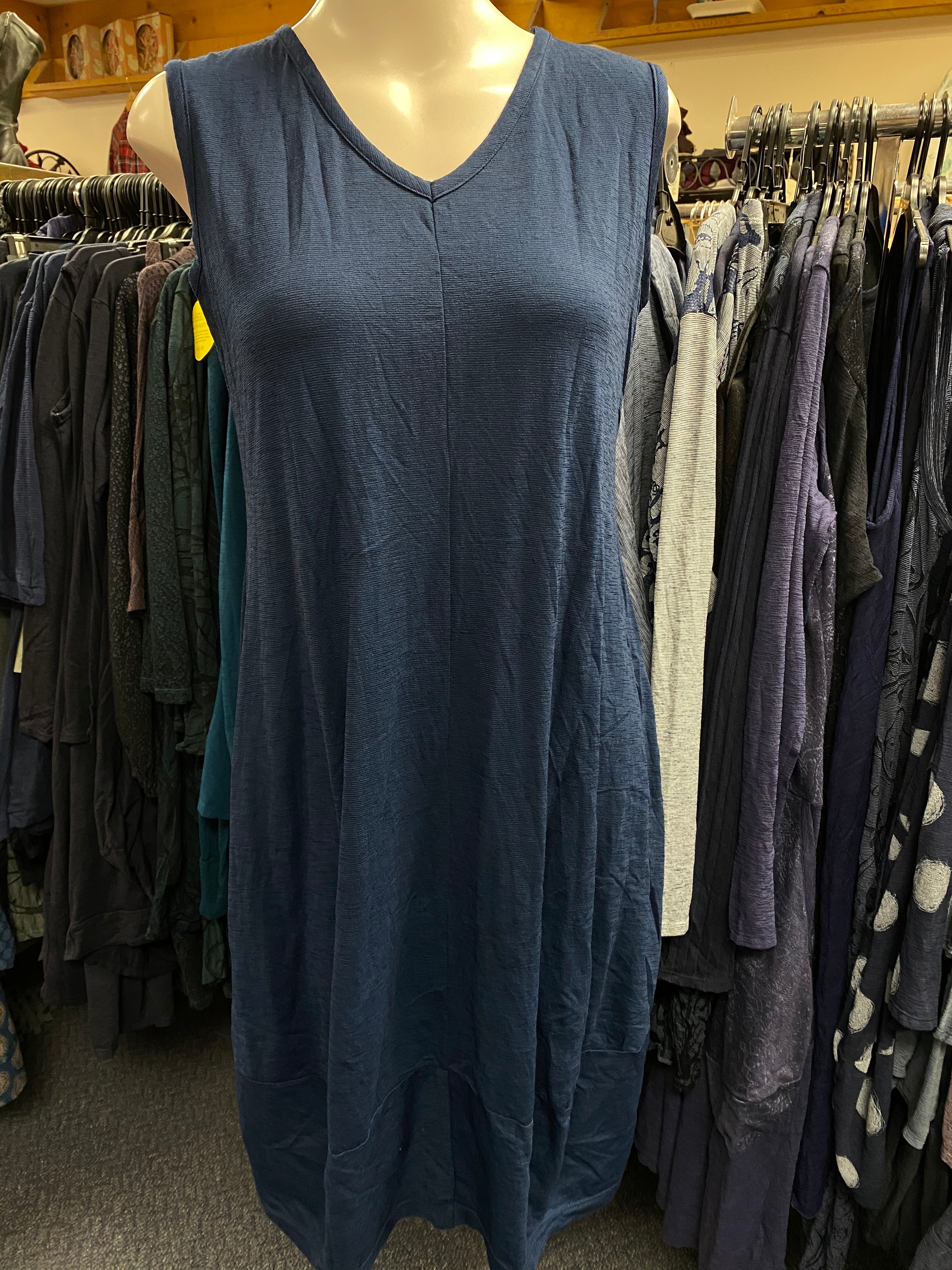 Valia Clothing Australian Ultrafine Merino- Bubbly Dress Marine Blue