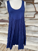 Load image into Gallery viewer, EVELINE STREET ONE SIZE MERINO JACQUARD SWING DRESS TUNIC-I GOT THE NAVY BLUES THE BIG OHH
