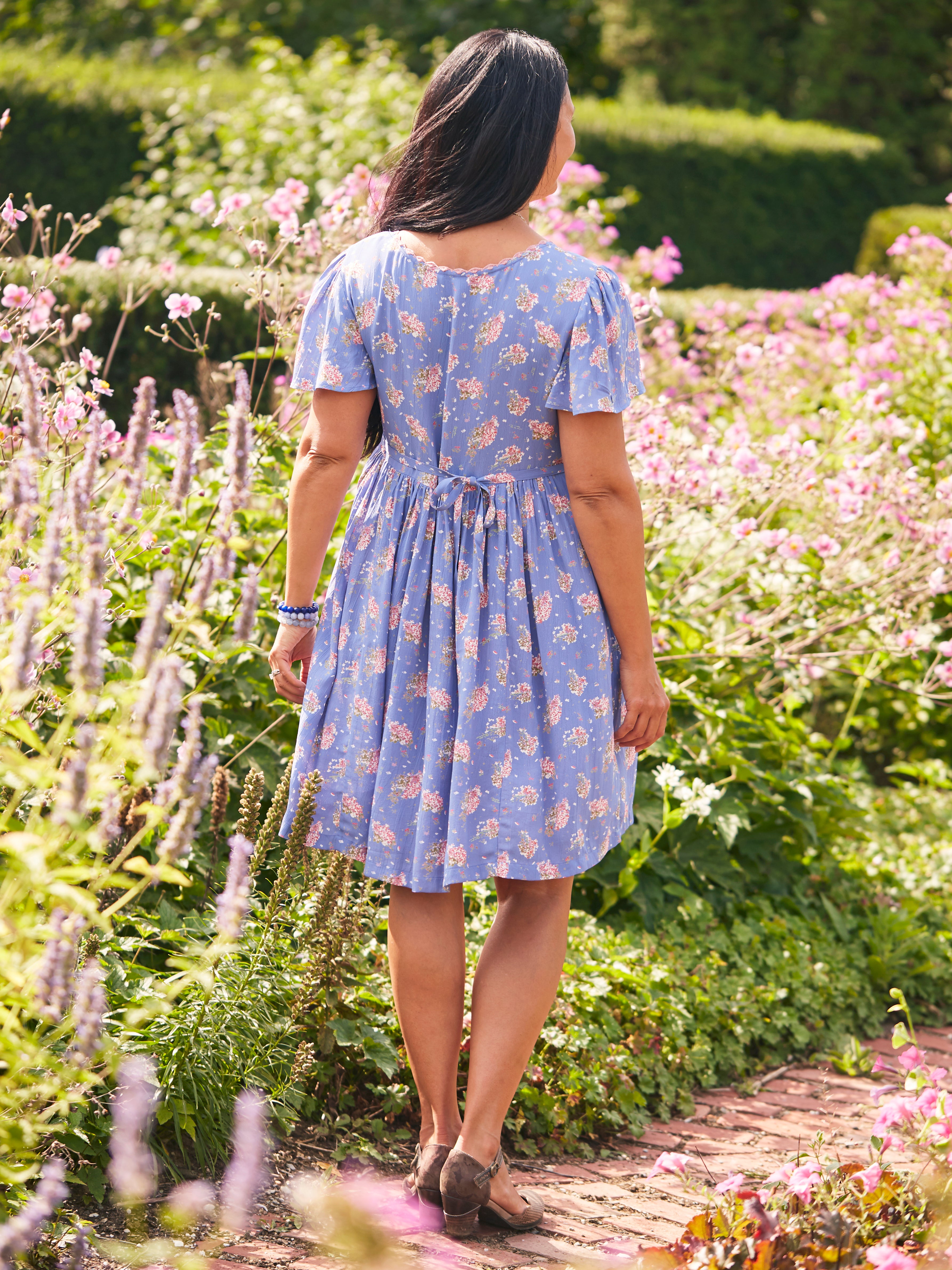 April Cornell Sweet Hydrangea Short Dress