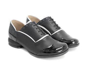 Fluevog Fellowship Darby Black White