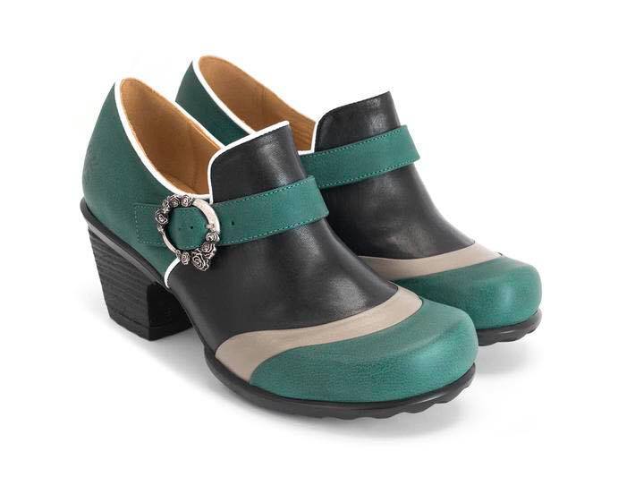 Fluevog Faith Green/Black