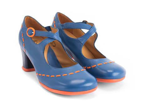 Fluevog Malibran Blue/orange