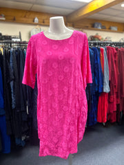 Valia Australia Clothing Hot Pink Dotty Tunic