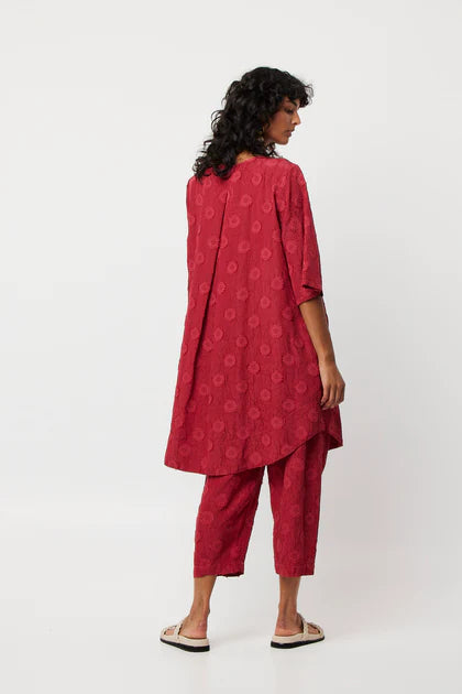 Valia Australia Clothing Red Dotty Tunic