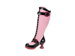 John Fluevog Sugar Candy Pink/Black