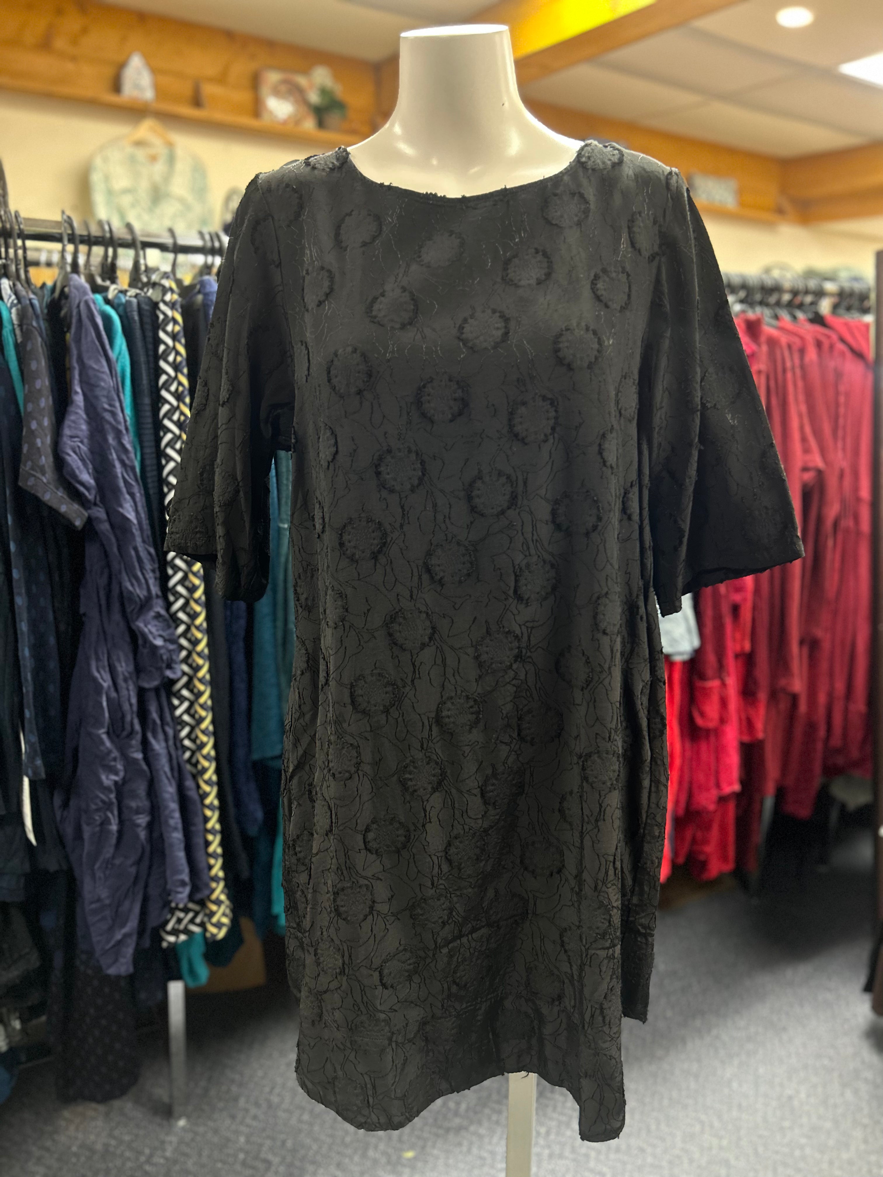 Valia Australia Clothing Black Dotty Tunic