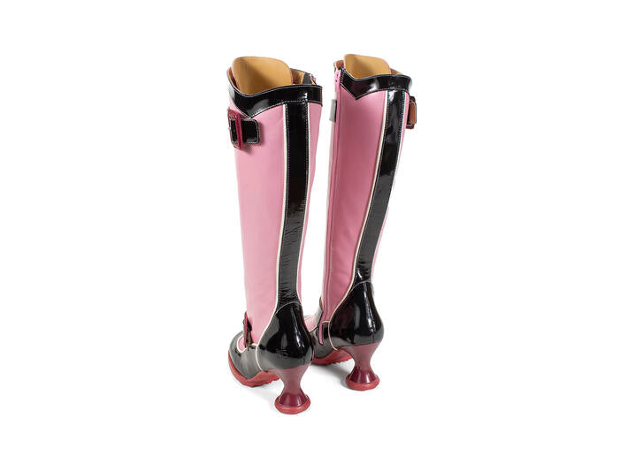 John Fluevog Sugar Candy Pink/Black